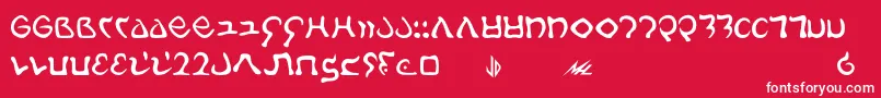 Galach Font – White Fonts on Red Background