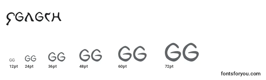 Galach Font Sizes