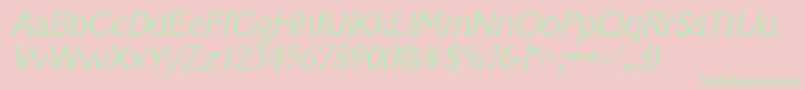 VeracruzlhItalic Font – Green Fonts on Pink Background