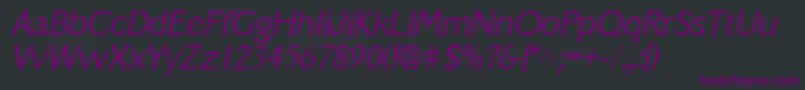 VeracruzlhItalic Font – Purple Fonts on Black Background