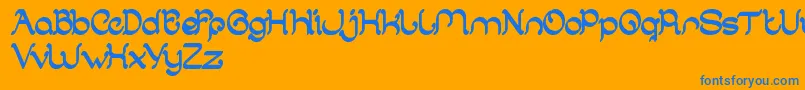 ArabianKnight Font – Blue Fonts on Orange Background