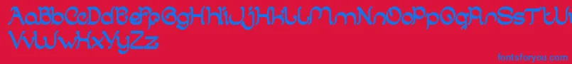 フォントArabianKnight – 赤い背景に青い文字