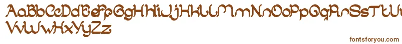 ArabianKnight-Schriftart – Braune Schriften auf weißem Hintergrund