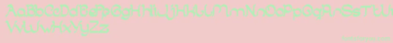 フォントArabianKnight – ピンクの背景に緑の文字