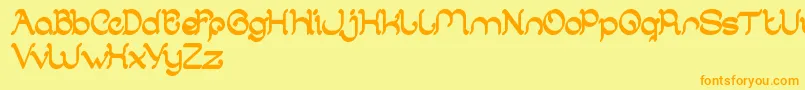 ArabianKnight Font – Orange Fonts on Yellow Background