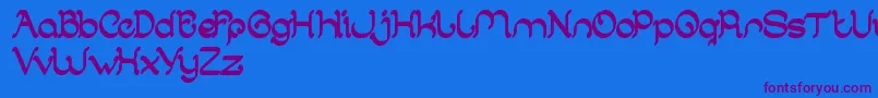 ArabianKnight Font – Purple Fonts on Blue Background