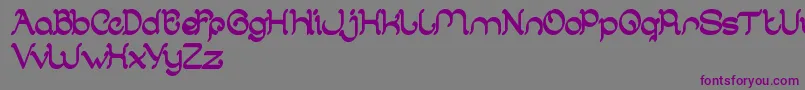 フォントArabianKnight – 紫色のフォント、灰色の背景