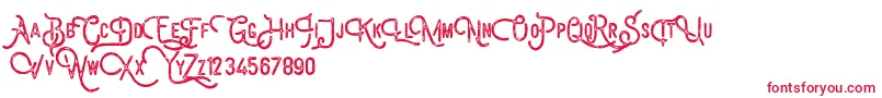 BillyforgesDemo Font – Red Fonts on White Background