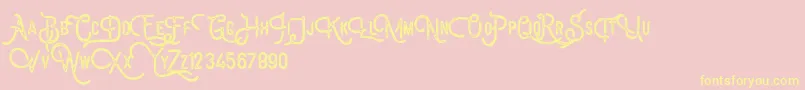 BillyforgesDemo Font – Yellow Fonts on Pink Background