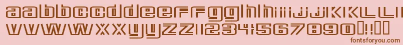 Fonte DeluxeDucks – fontes marrons em um fundo rosa