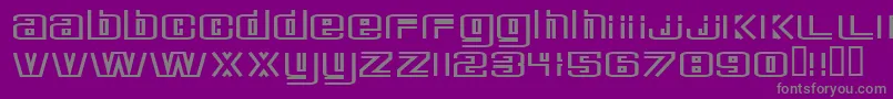 Czcionka DeluxeDucks – szare czcionki na fioletowym tle