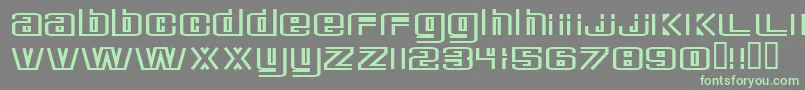 Czcionka DeluxeDucks – zielone czcionki na szarym tle