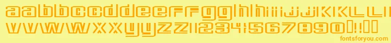 DeluxeDucks Font – Orange Fonts on Yellow Background