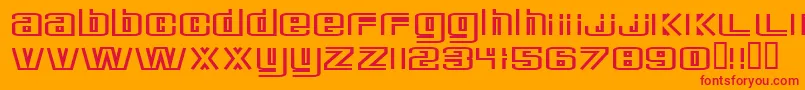DeluxeDucks Font – Red Fonts on Orange Background