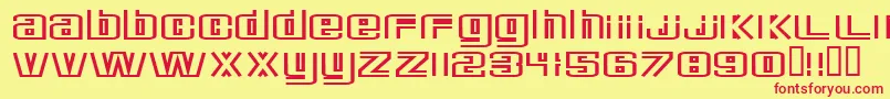 DeluxeDucks Font – Red Fonts on Yellow Background