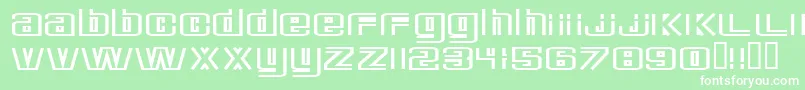 フォントDeluxeDucks – 緑の背景に白い文字