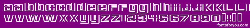 フォントDeluxeDucks – 紫の背景に白い文字