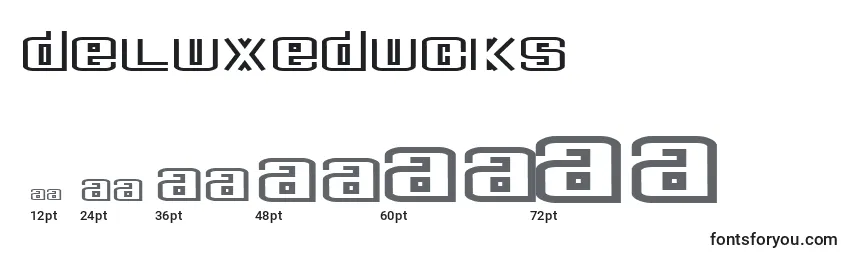 Размеры шрифта DeluxeDucks