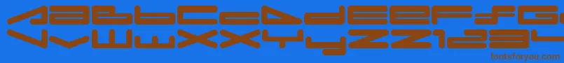 Umop Font – Brown Fonts on Blue Background