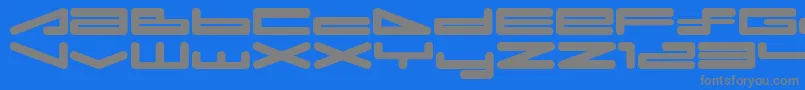 フォントUmop – 青い背景に灰色の文字
