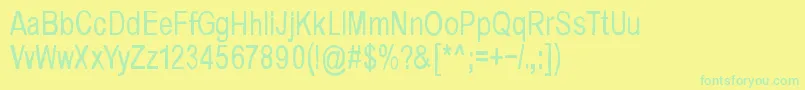 Police MusicForEmptyApartments – polices vertes sur fond jaune