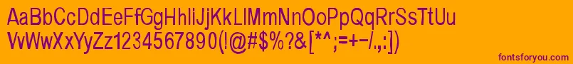 MusicForEmptyApartments Font – Purple Fonts on Orange Background