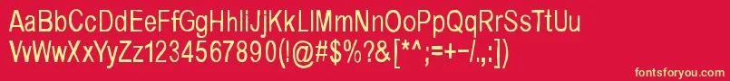 MusicForEmptyApartments Font – Yellow Fonts on Red Background