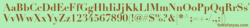 DidotltstdBold Font – Brown Fonts on Green Background