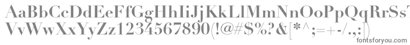 DidotltstdBold-fontti – harmaat kirjasimet valkoisella taustalla