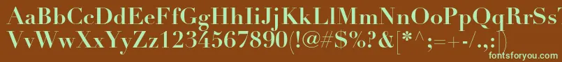 DidotltstdBold Font – Green Fonts on Brown Background
