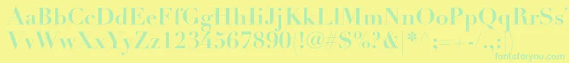 DidotltstdBold Font – Green Fonts on Yellow Background