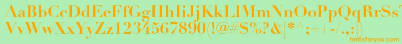 DidotltstdBold Font – Orange Fonts on Green Background