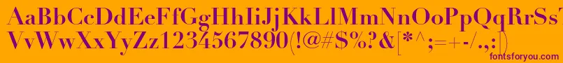 DidotltstdBold Font – Purple Fonts on Orange Background