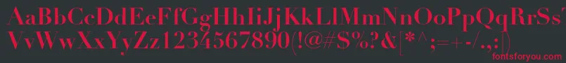 DidotltstdBold Font – Red Fonts on Black Background