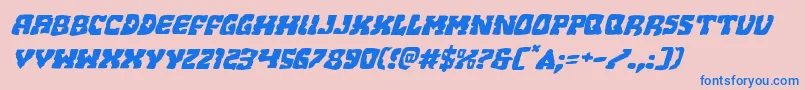 Beastianexpandital Font – Blue Fonts on Pink Background