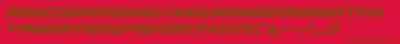 Beastianexpandital Font – Brown Fonts on Red Background