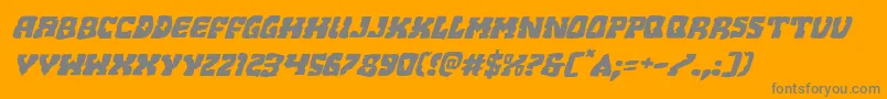 Beastianexpandital Font – Gray Fonts on Orange Background