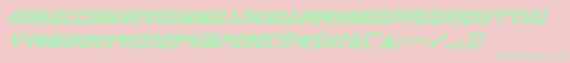 Beastianexpandital Font – Green Fonts on Pink Background