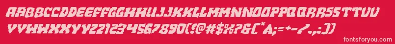 Beastianexpandital Font – Pink Fonts on Red Background