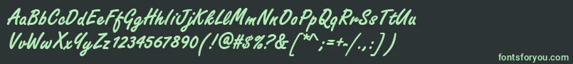 Шрифт FreestylescrdeeBold – зелёные шрифты на чёрном фоне