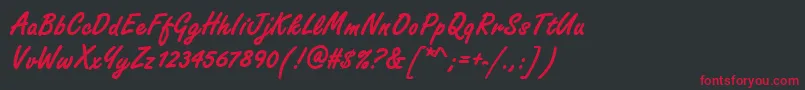 FreestylescrdeeBold Font – Red Fonts on Black Background
