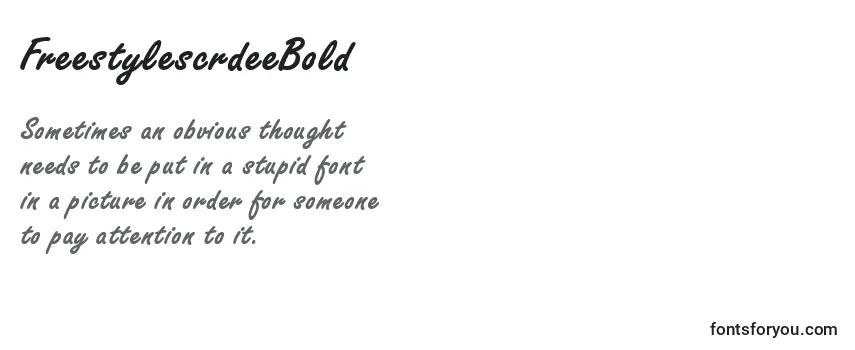 FreestylescrdeeBold Font