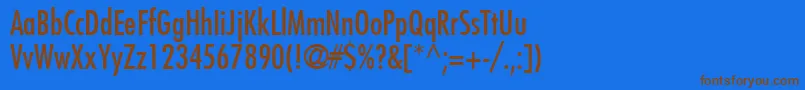 KudosCondensedSsiCondensed Font – Brown Fonts on Blue Background