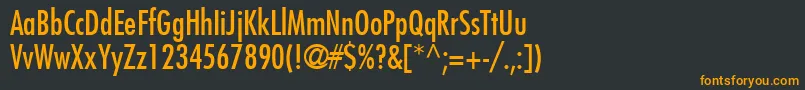 KudosCondensedSsiCondensed Font – Orange Fonts on Black Background