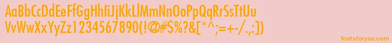 KudosCondensedSsiCondensed-Schriftart – Orangefarbene Schriften auf rosa Hintergrund