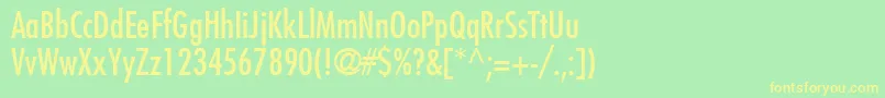KudosCondensedSsiCondensed Font – Yellow Fonts on Green Background