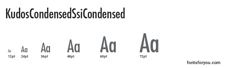 KudosCondensedSsiCondensed Font Sizes