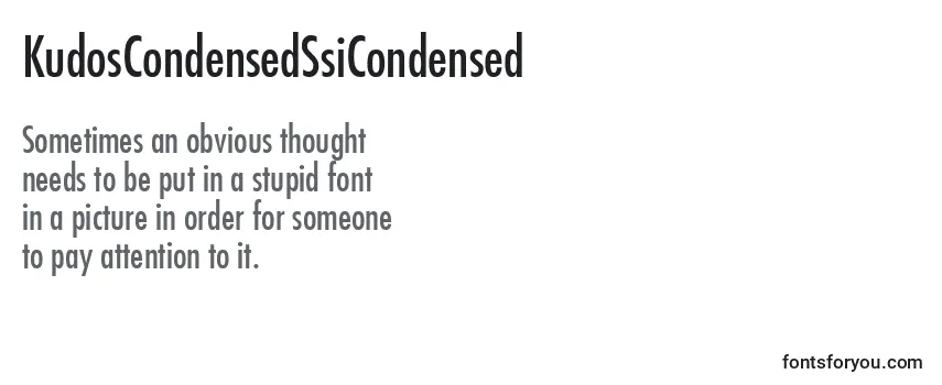 KudosCondensedSsiCondensed-fontti