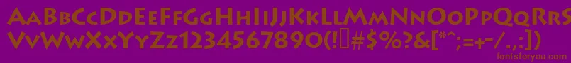 Leetoscanini7Boldsh Font – Brown Fonts on Purple Background