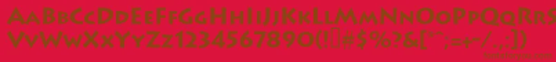 Leetoscanini7Boldsh Font – Brown Fonts on Red Background